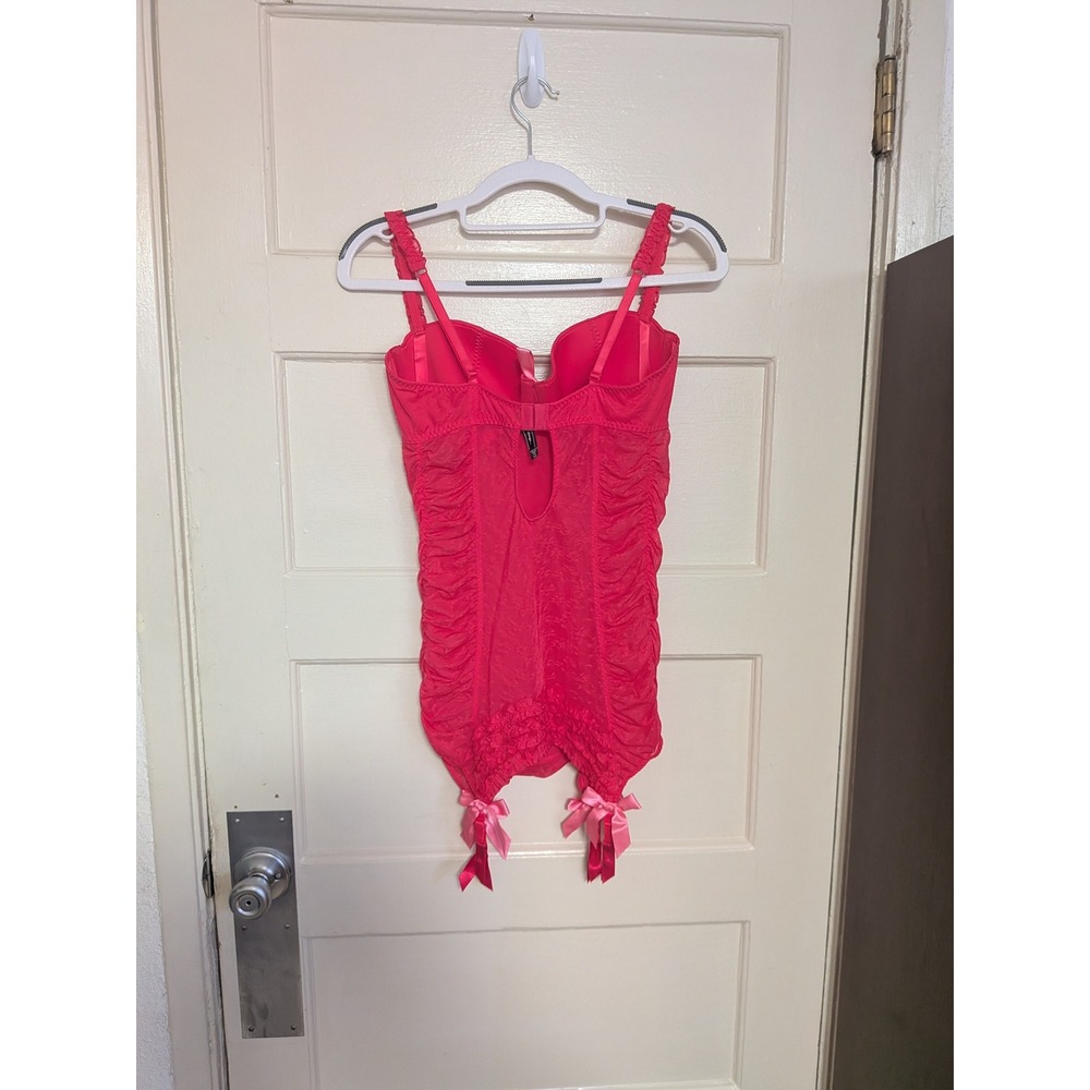 2011 Victoria's Secret Sexy Little Things Pink Babydoll Garter Corset 36D - Picture 8 of 11